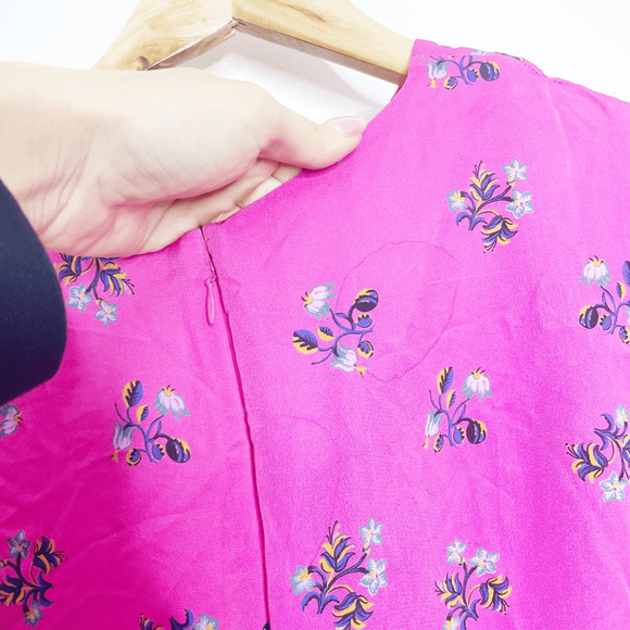 DIANE VON FURSTENBERG DVF Ruffle Cuff Dress in Floating Lily Ranunculus womens M - Picture 5 of 8